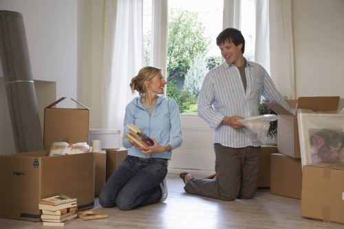 Local furniture pick-up service managing access in a Holland Park apartment building